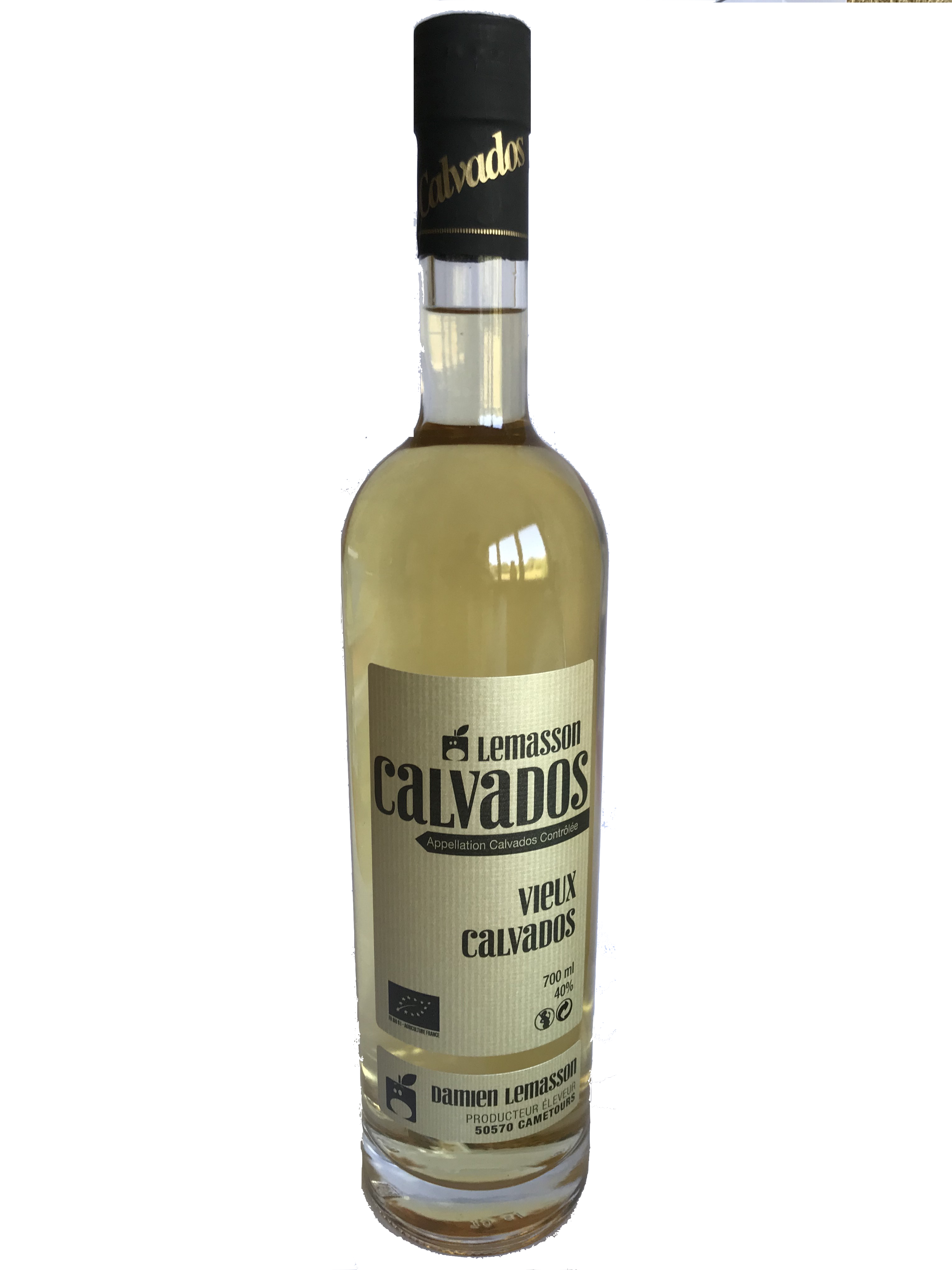 Vieux Calvados 70 cl  Cidre Lemasson - Produits BIO